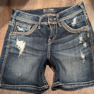 SILVER SUKI denim Jean Shorts 25
